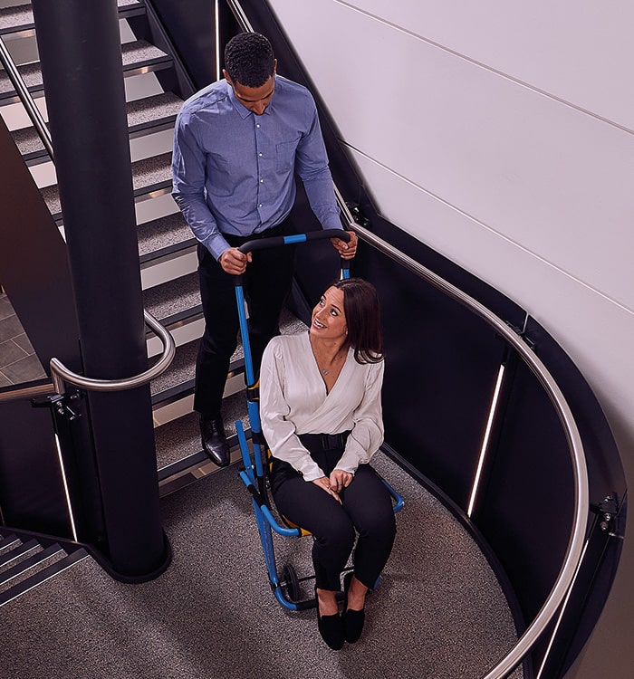 Evacuation chair for stairs